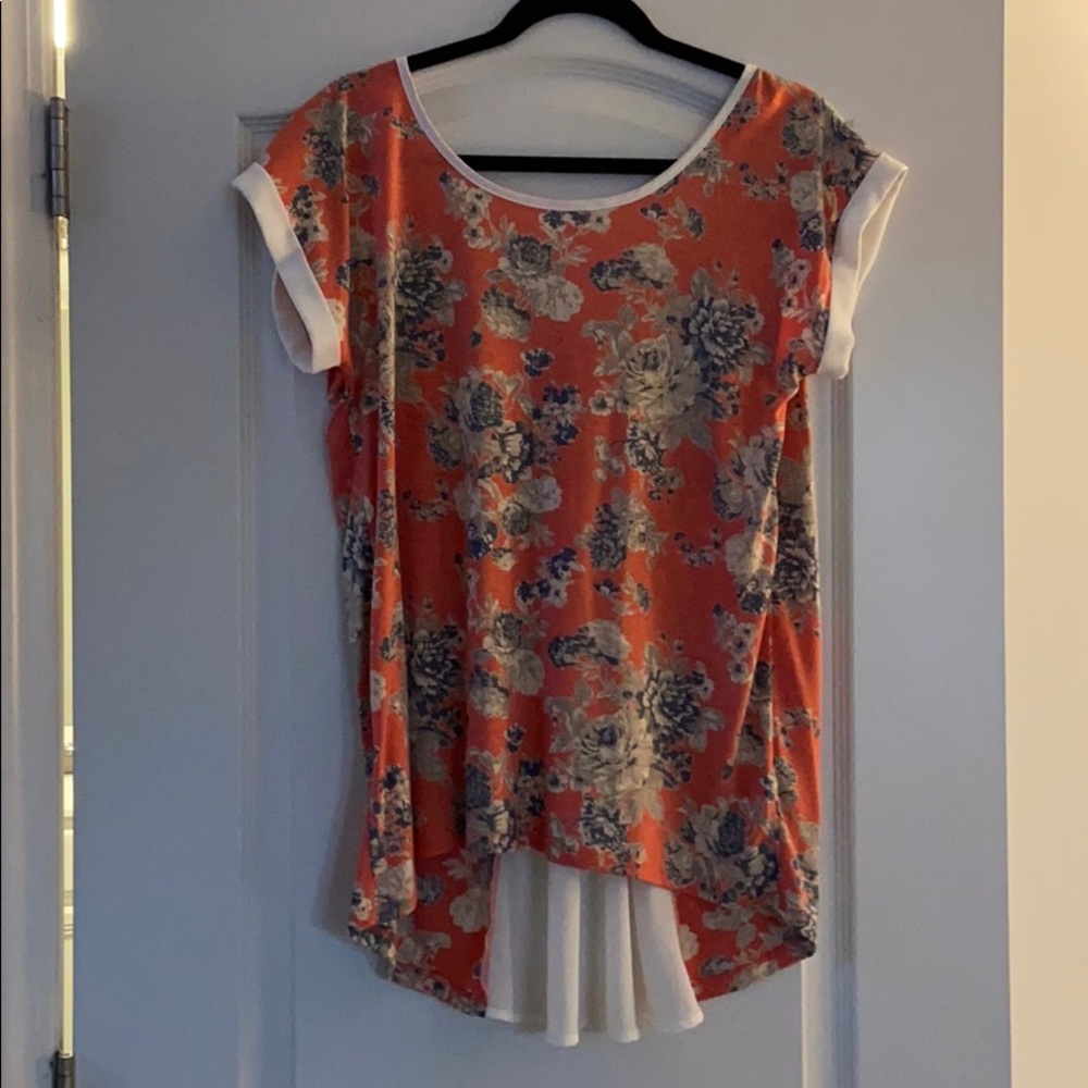 Floral Top with Beautiful Back Detail